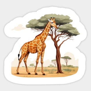 Watercolor Giraffe Sticker